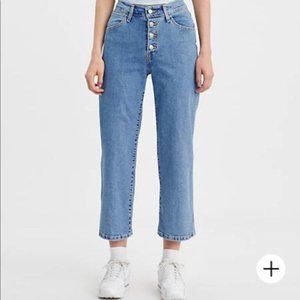 Levi's mile cropped wide leg women jeans size 27